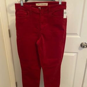 Gap Red Velvet Curvy Super High Rise Skinny Jeans